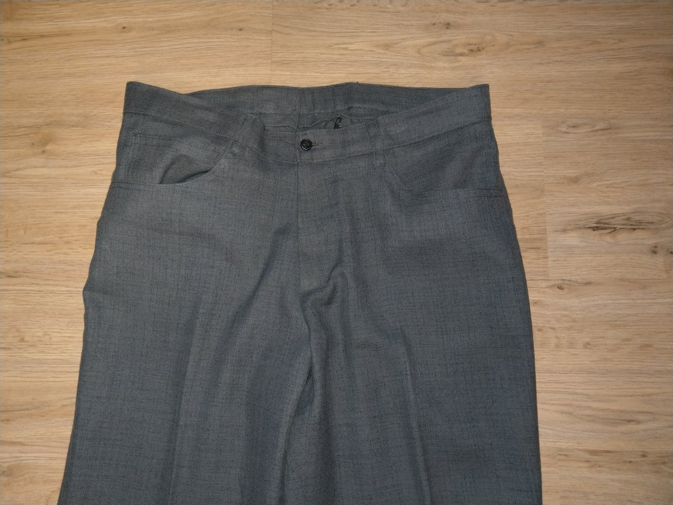 Anzughose Hose Bundfaltenhose grau Neu 