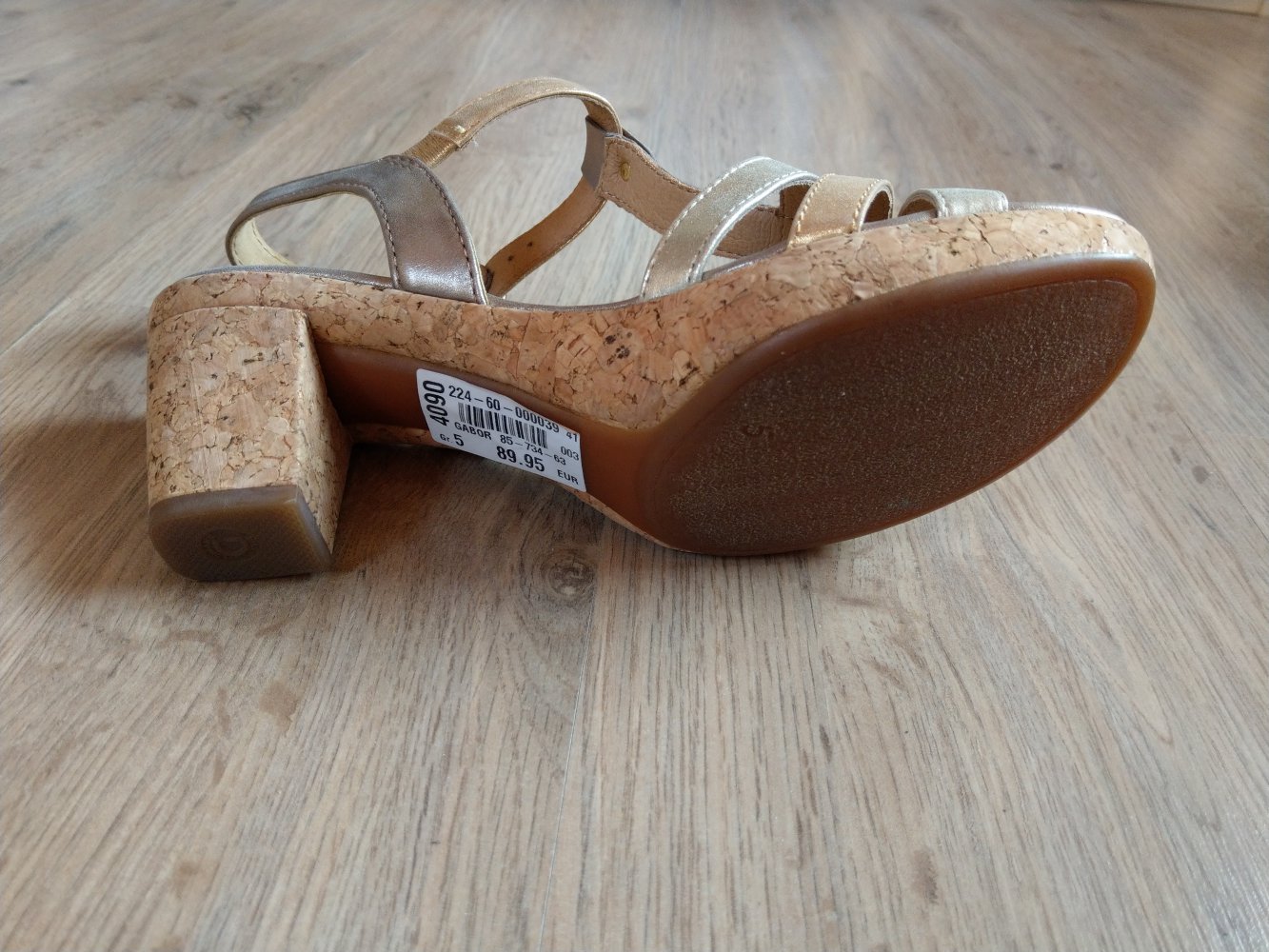 Sandalen Pumps silber gold beige Gabor 5 Neu 