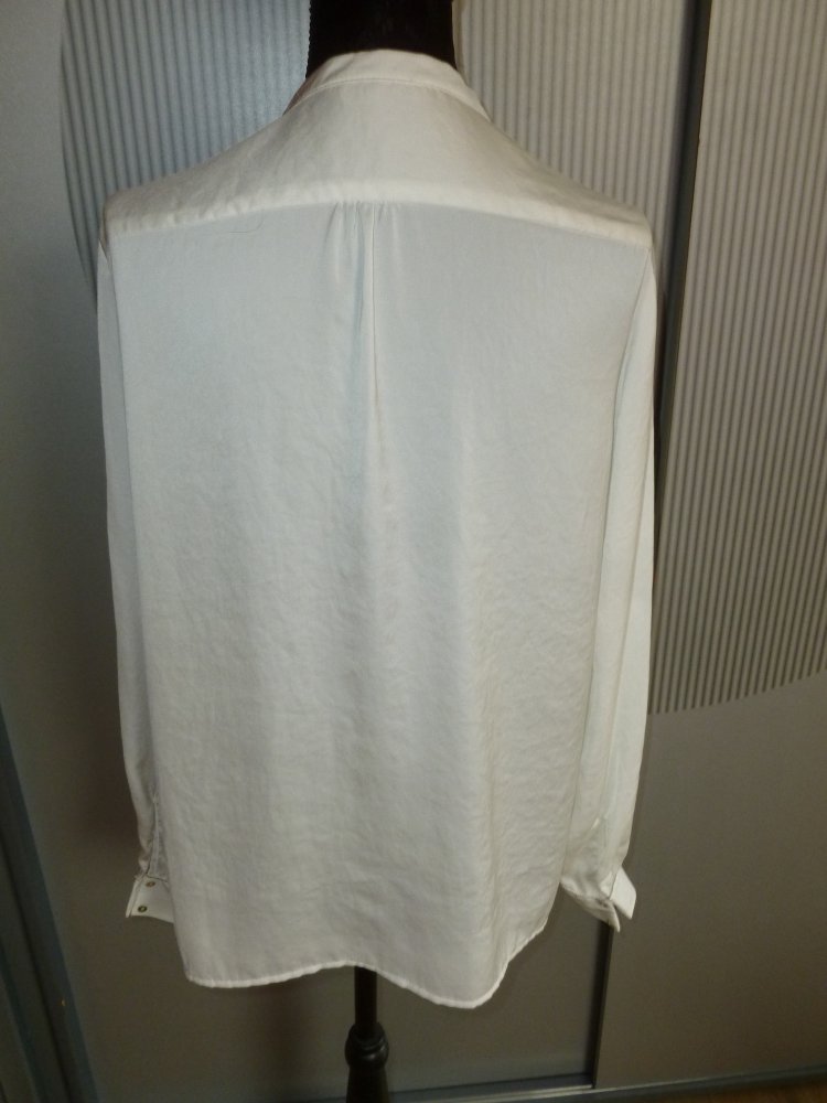 Bluse Promod weiß Steinchen