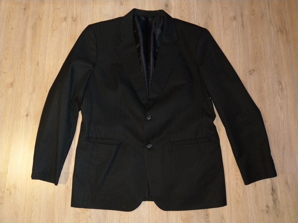Sakko Anzugjacke Jacke Blazer schwarz Nadelstreifen