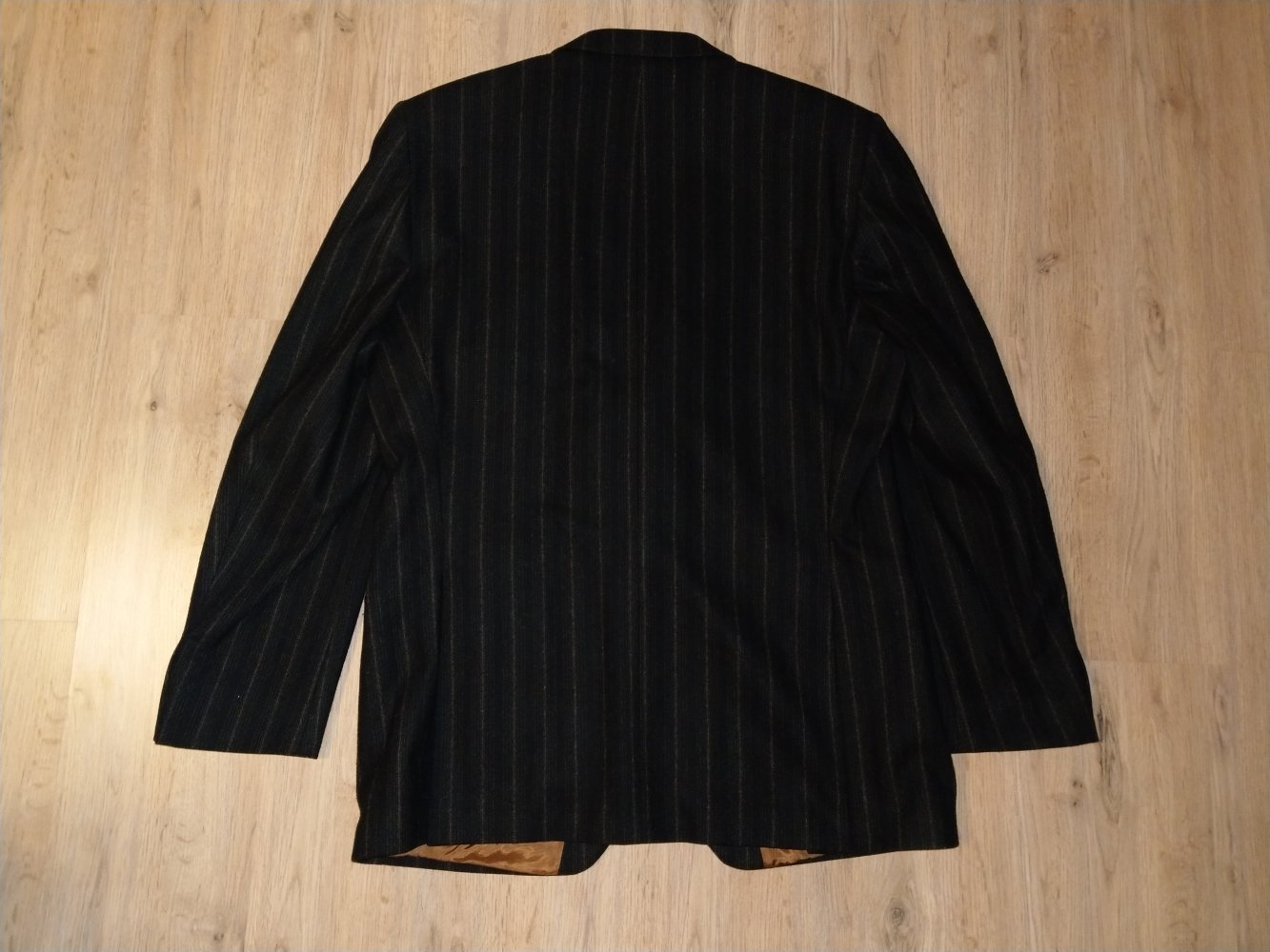 Sakko Anzugjacke Jacke Blazer dunkelbraun schwarz Commander Wolle 