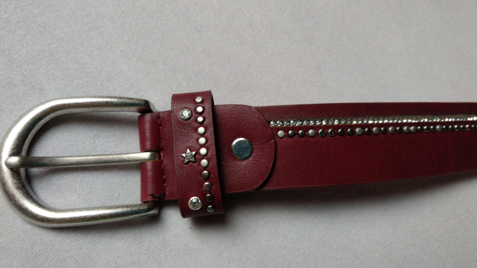 Gürtel rot Nieten Jeans Fritz Neu 85cm