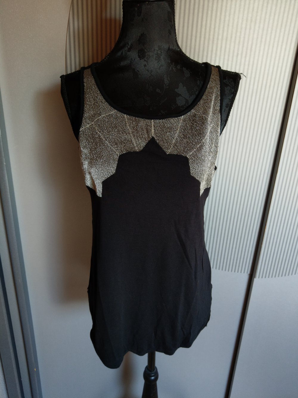 Top Shirt schwarz silber s.oliver