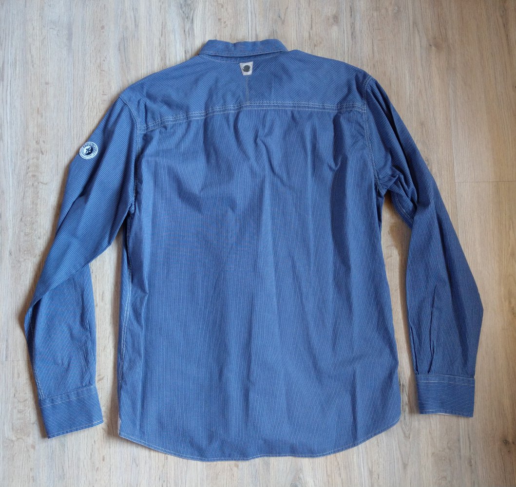 Hemd langarm blau weiß gestreift Arqueonautus 