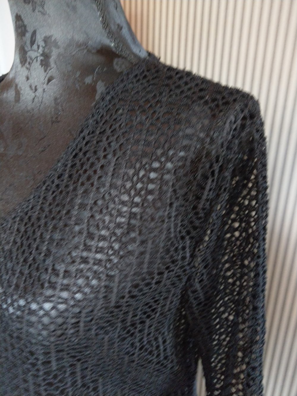 Strickshirt Netzshirt schwarz Gina Benotti 