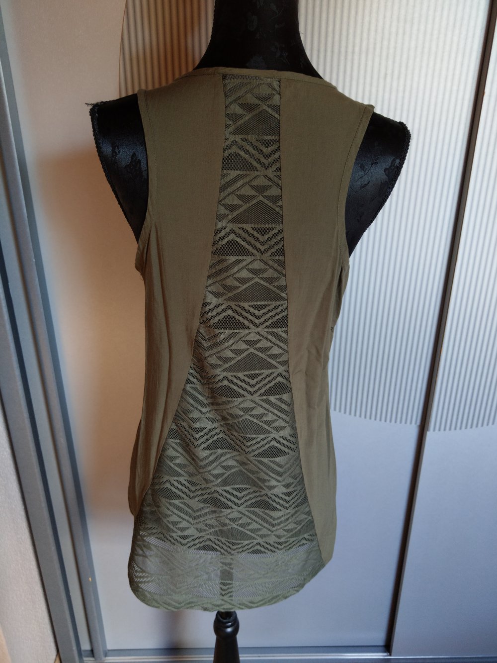 Top Shirt Khaki Spitze Yessica