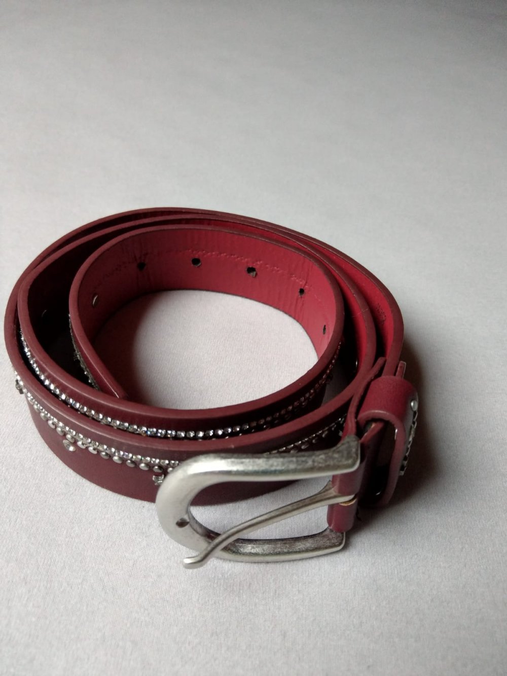 Gürtel rot Nieten Jeans Fritz Neu 85cm