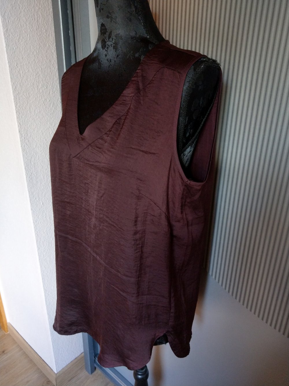 Top Shirt lila bordeaux h&m