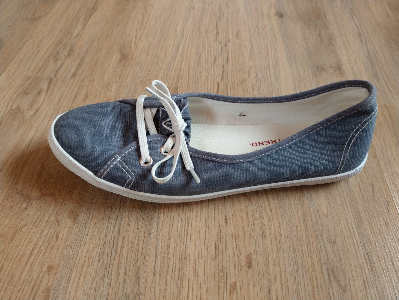 Ballerinas Stoffschuhe blau weiß Tamaris