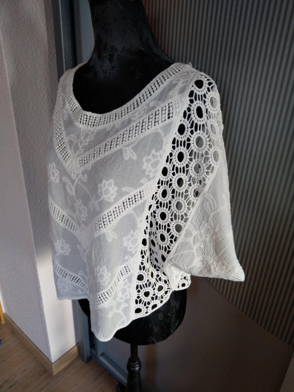 Shirt Tunika weiß creme Spitze Lindex