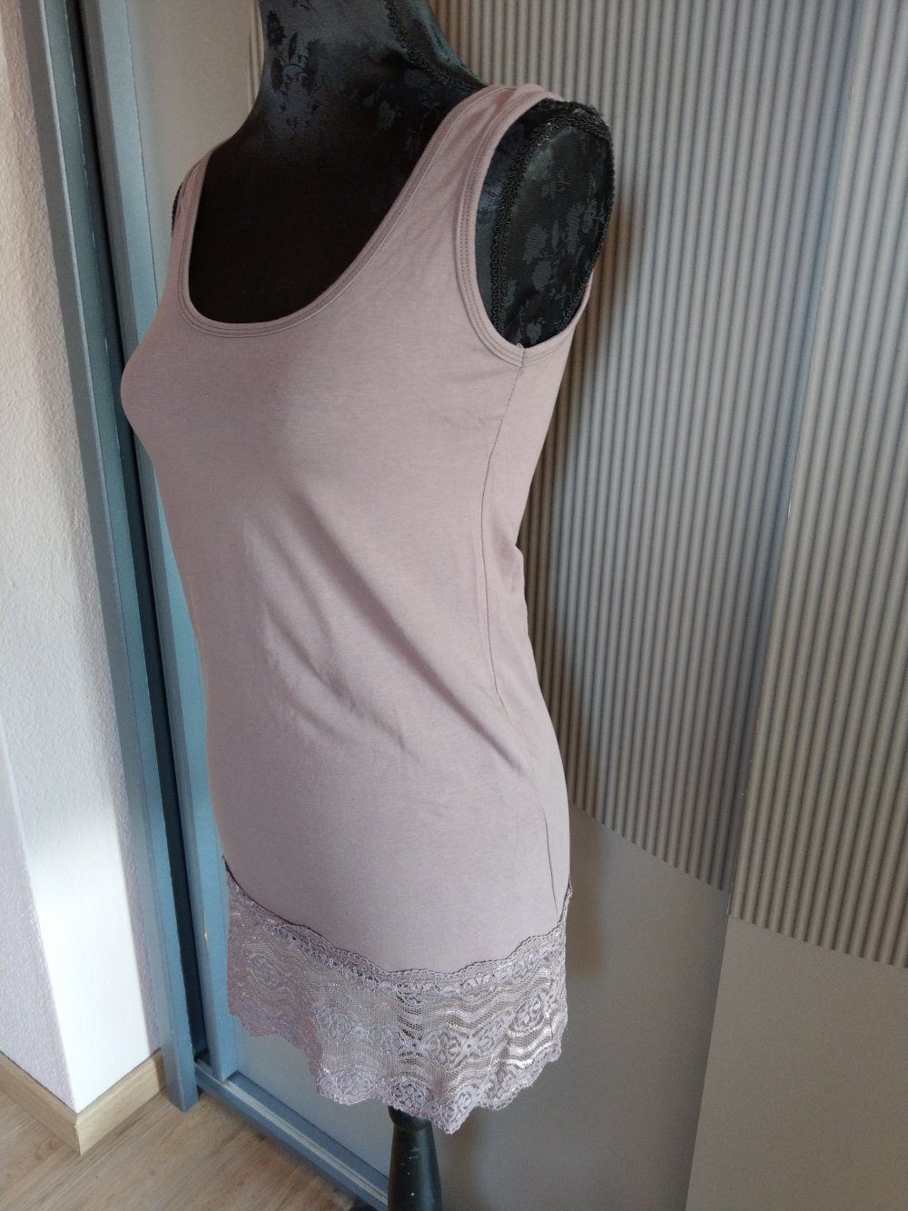 Top Shirt beige grau Vero Moda