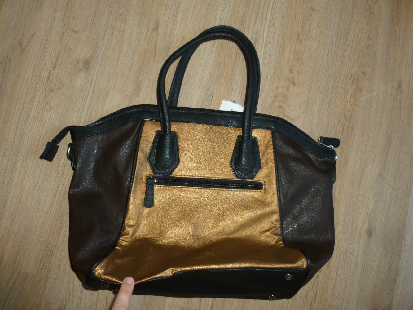 Handtasche Schultertasche schwarz gold braun liberty Neu