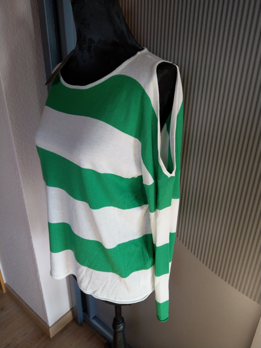 Shirt grün weiß gestreift Only Neu 