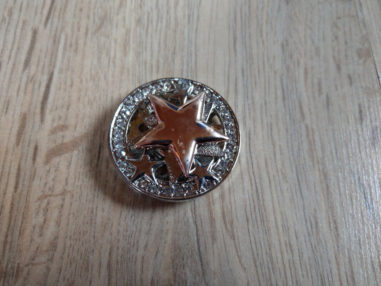 Brosche Stern silber kupfer Magnet 