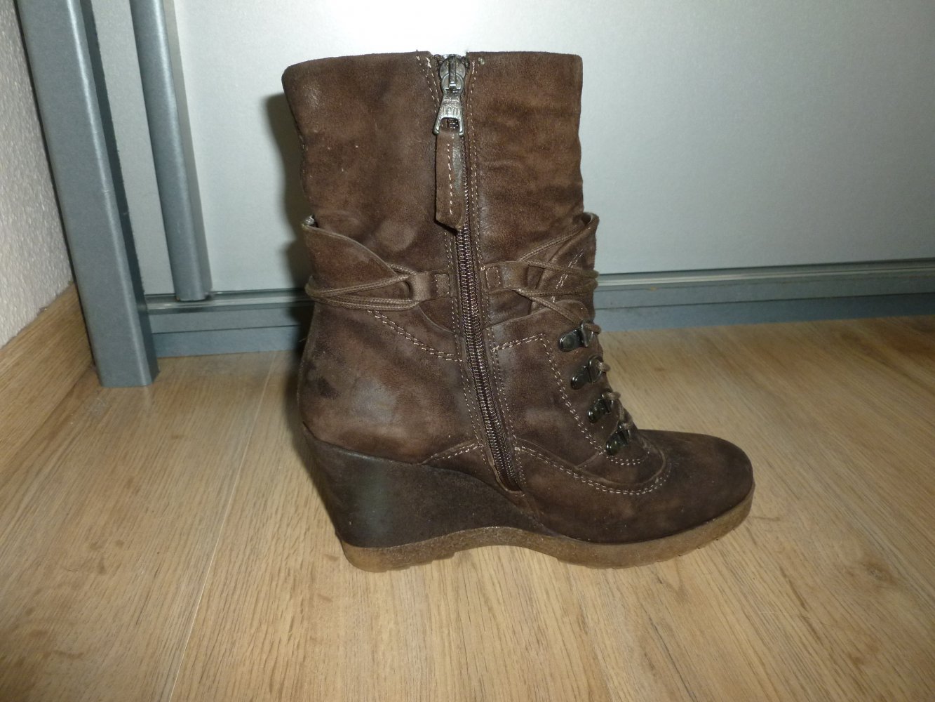 Stiefeletten Schuhe Winterschuhe braun Leder empodium