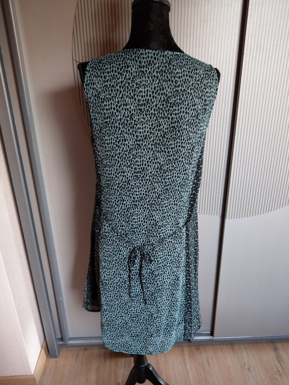 Kleid grün schwarz türkis liberty 