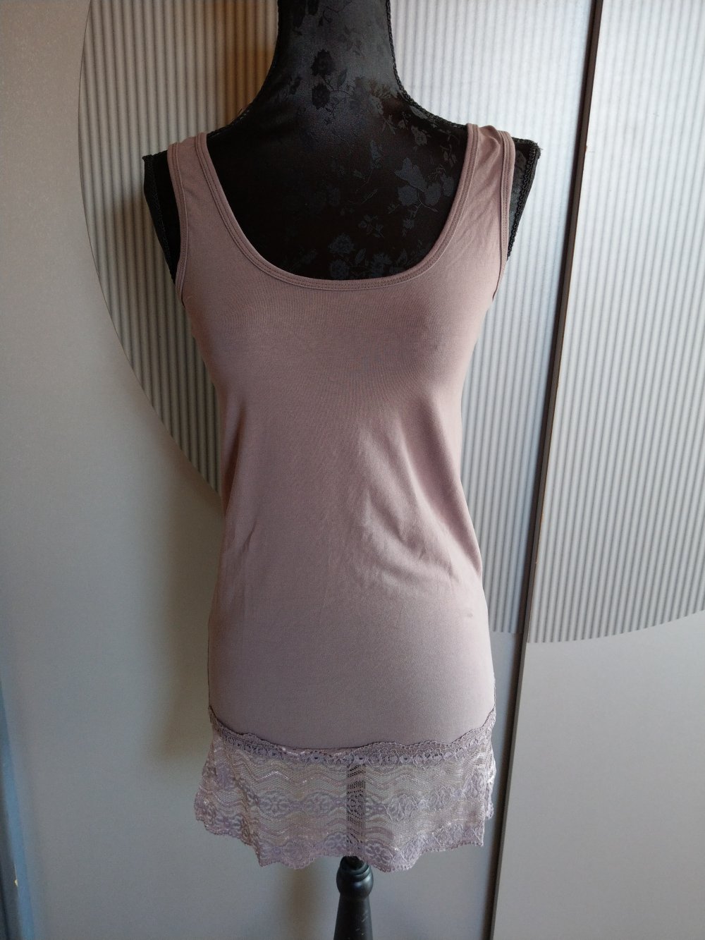 Top Shirt beige grau Vero Moda