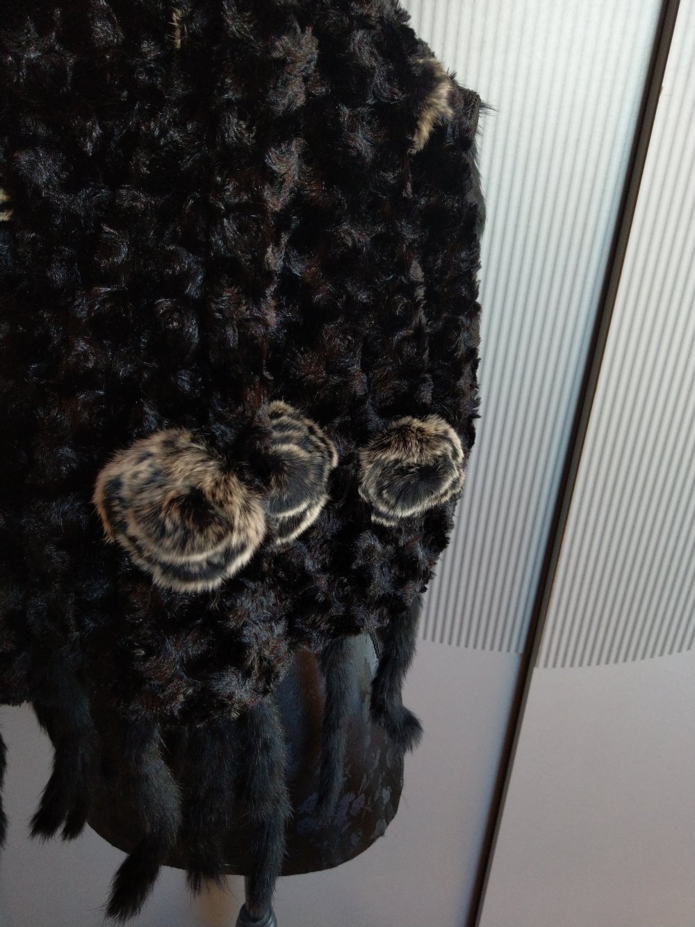 Schal Tuch schwarz flauschig 