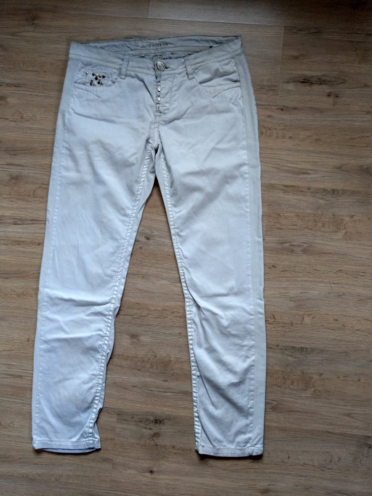 Hose Stoffhose grau beige Blue Fire