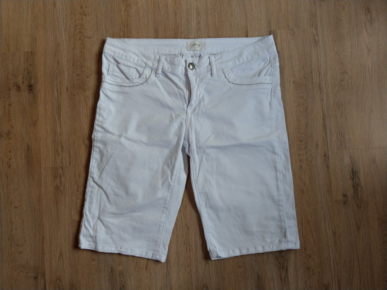 Shorts kurze Hose weiß Cartoon