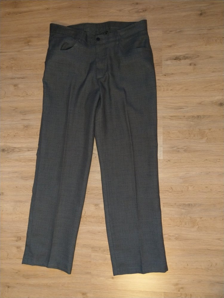 Anzughose Hose Bundfaltenhose grau Neu 
