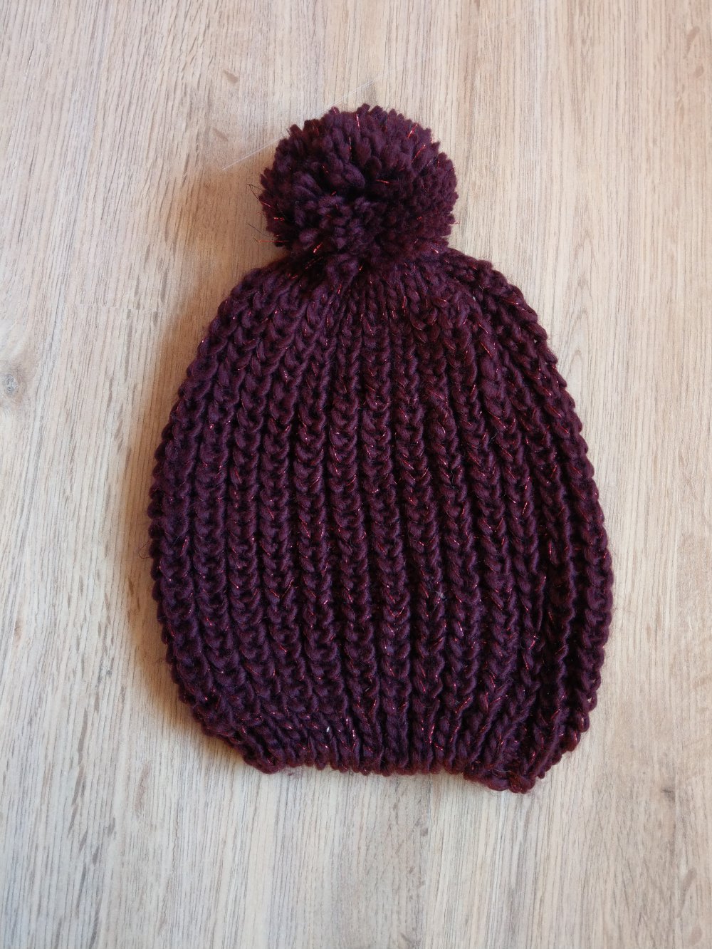 Mütze Strickmütze lila bordeaux Accessoires