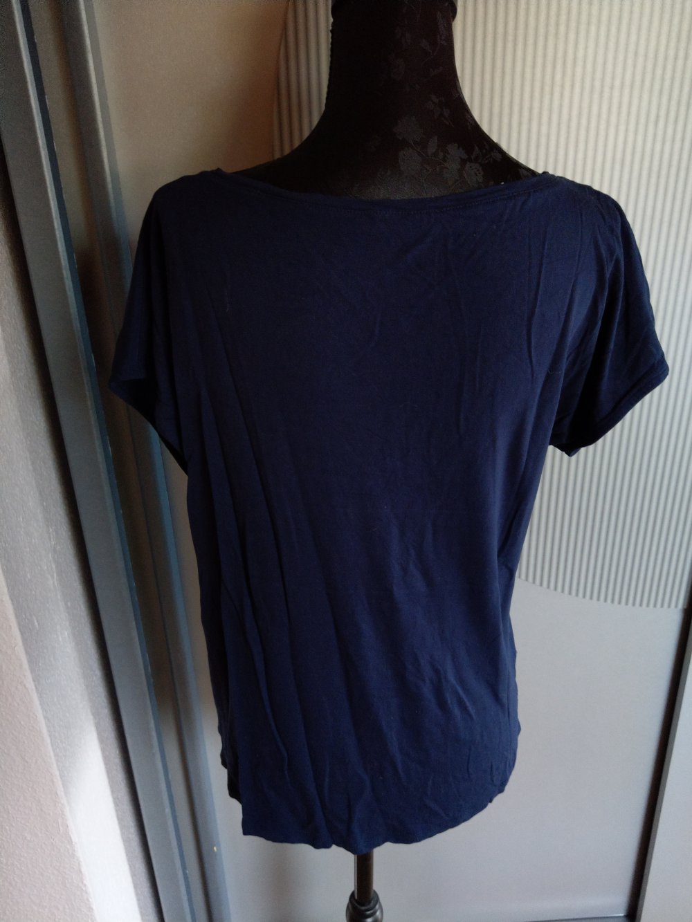 T-Shirt blau Orsay Blume 