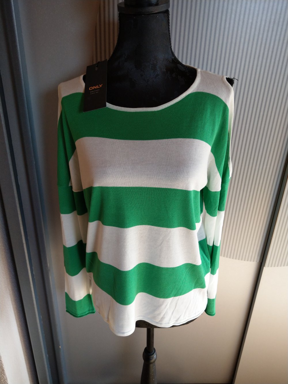 Shirt grün weiß gestreift Only Neu 