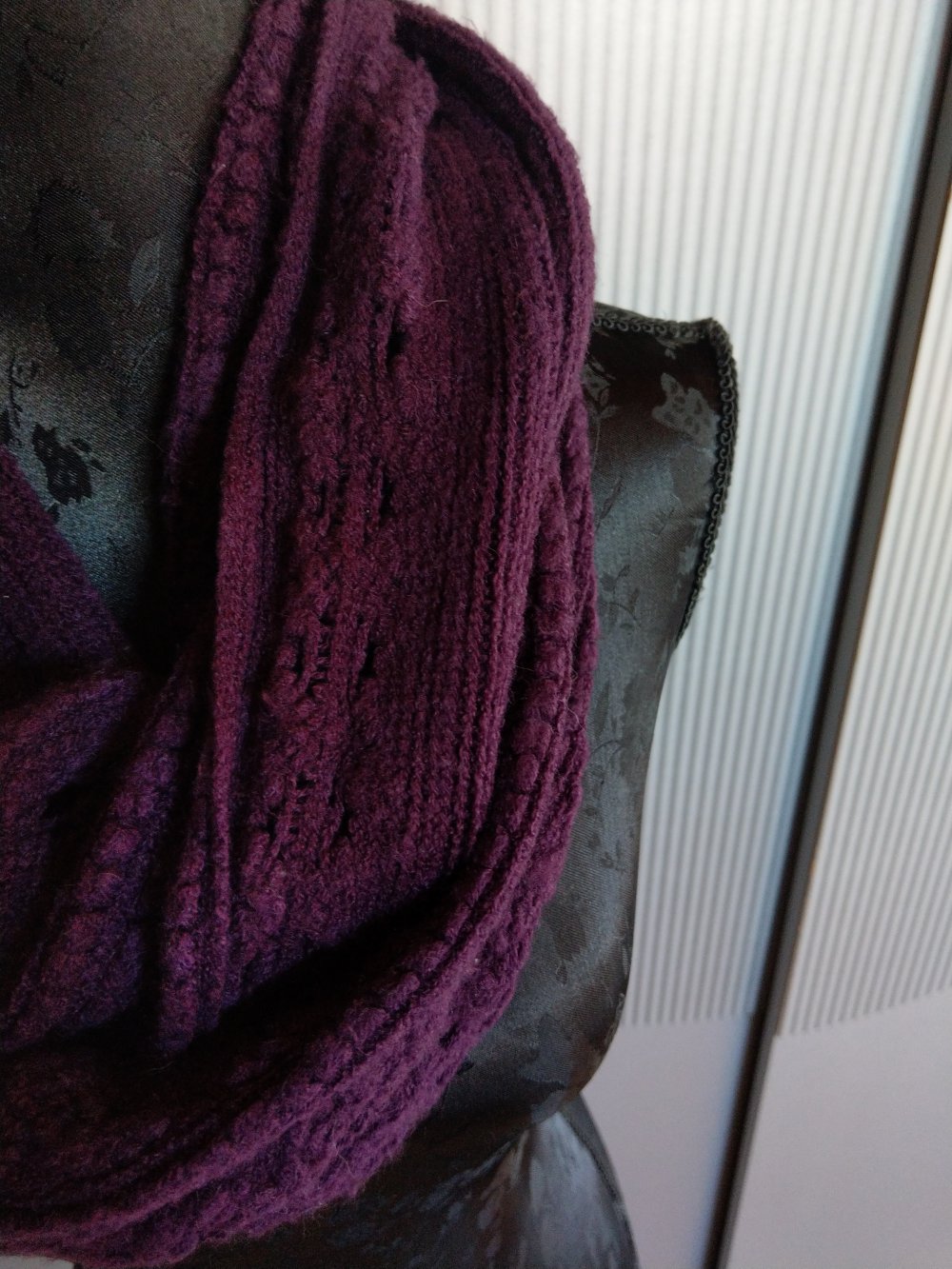 Schlauchschal Tuch lila Strickschal 