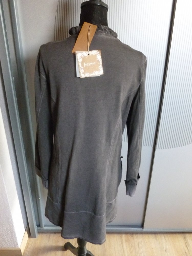 Mantel Jacke grau be in Made in Italy Neu