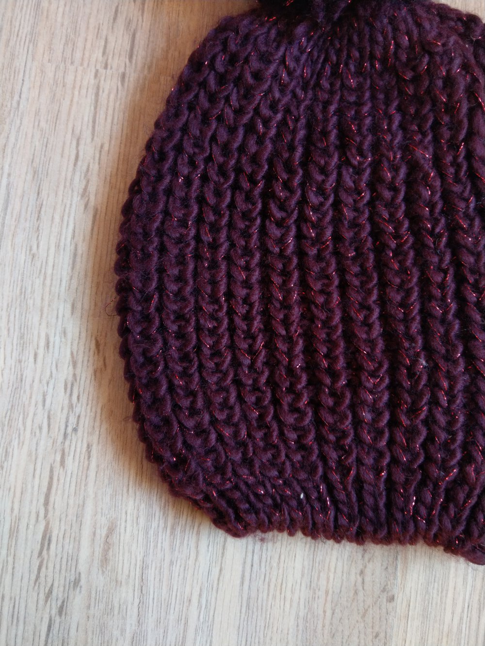 Mütze Strickmütze lila bordeaux Accessoires