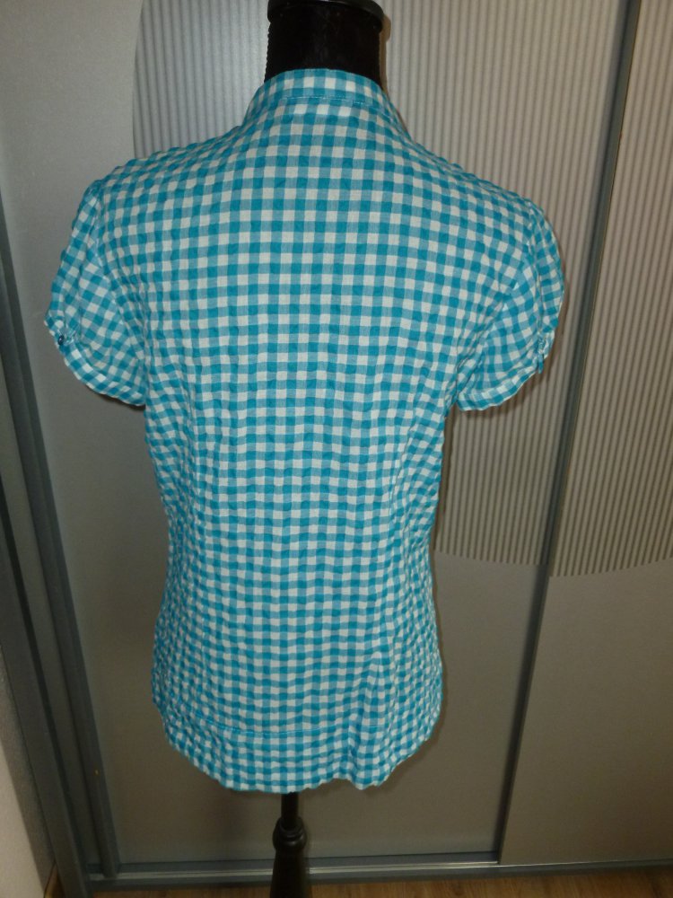 Bluse Shirt blau kariert Yessica