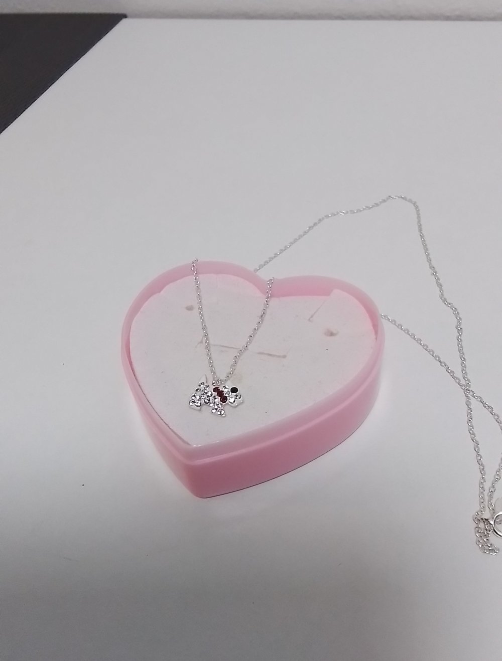 Echt Silber Halskette 43cm / mit Anhänger Hund