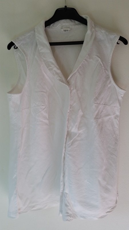 44, Bluse, weiß, Leinen & Viskose