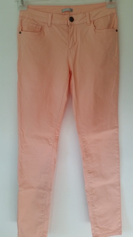 38, Neue Jeans, High Waist, pastellapricot