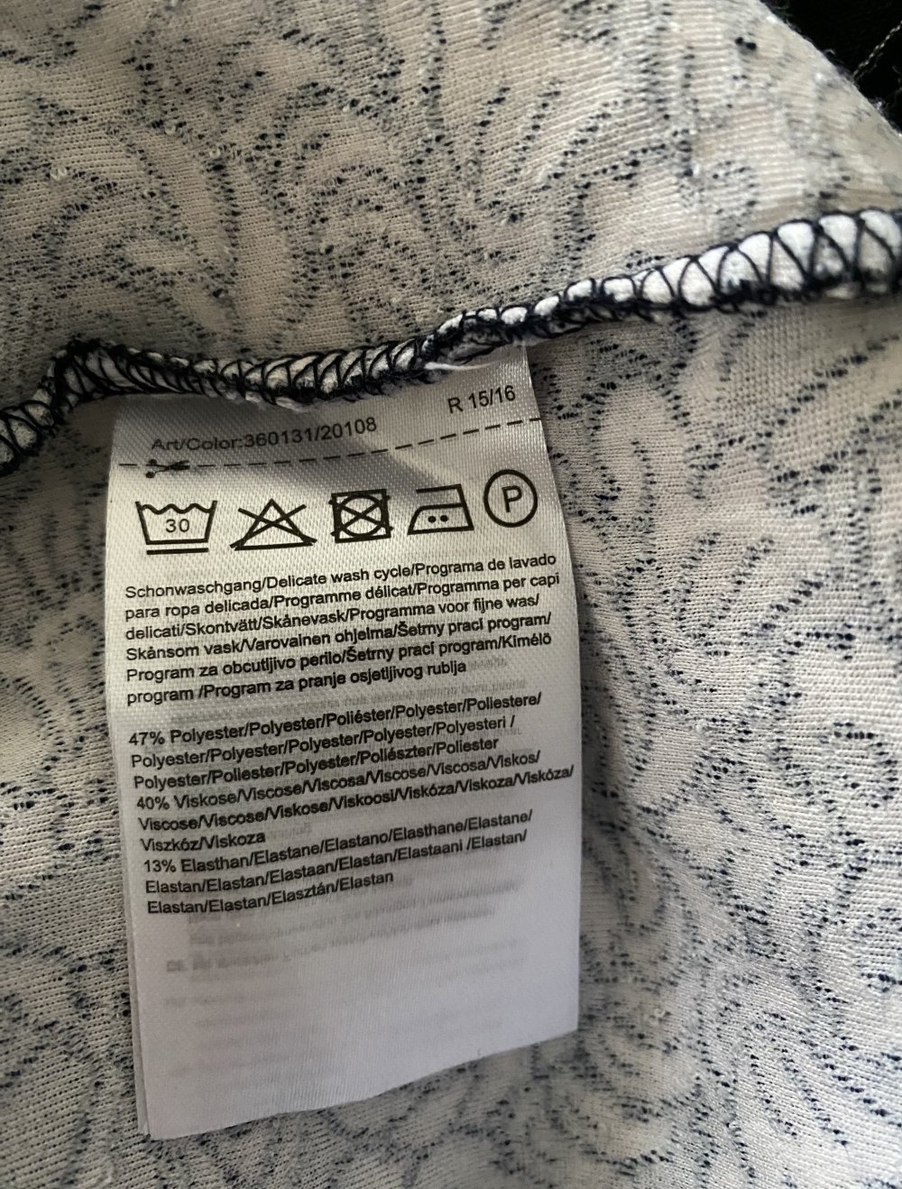 Street One Rock 40 Blau Weiß Jersey Muster Elegant