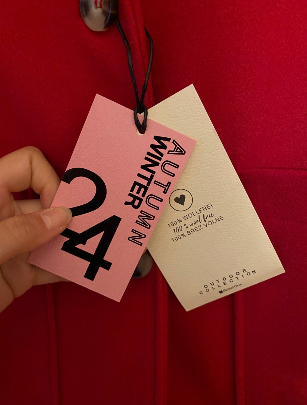 Mantel Street One 42 Herbst Winter Rot Blazermantel Casual Business Vegan