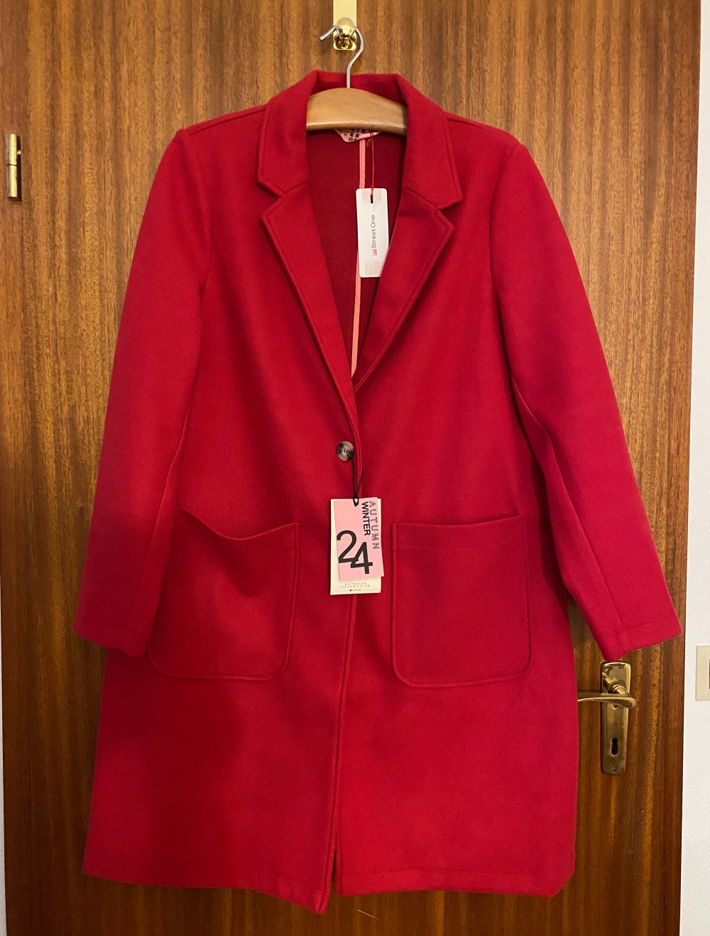 Mantel Street One 42 Herbst Winter Rot Blazermantel Casual Business Vegan