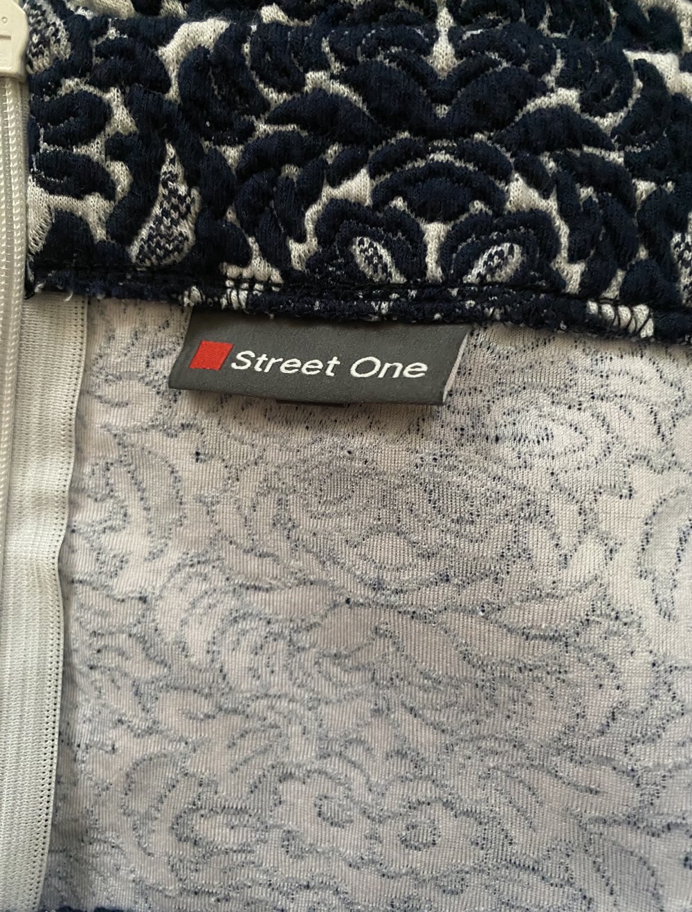 Street One Rock 40 Blau Weiß Jersey Muster Elegant