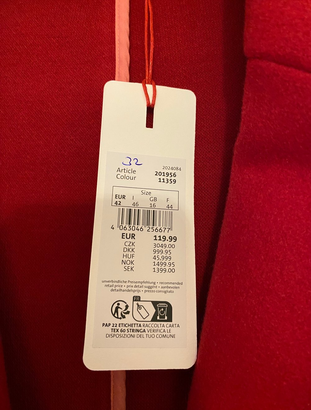 Mantel Street One 42 Herbst Winter Rot Blazermantel Casual Business Vegan