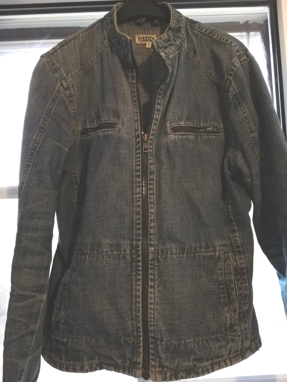 Jeans Jacke im Used Look, Gr. 36