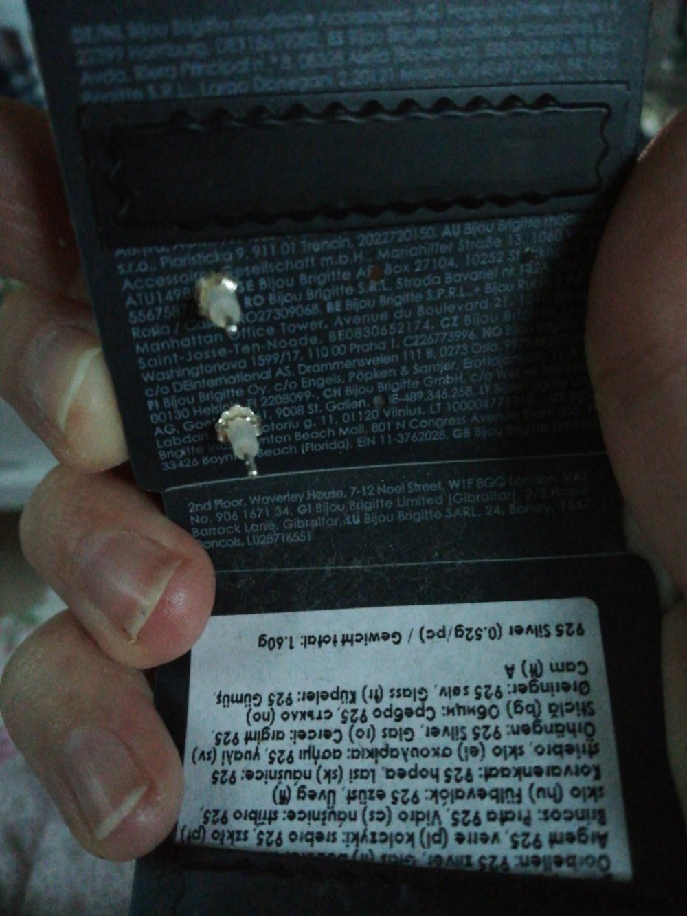 925 Silber Ohrstecker mit 