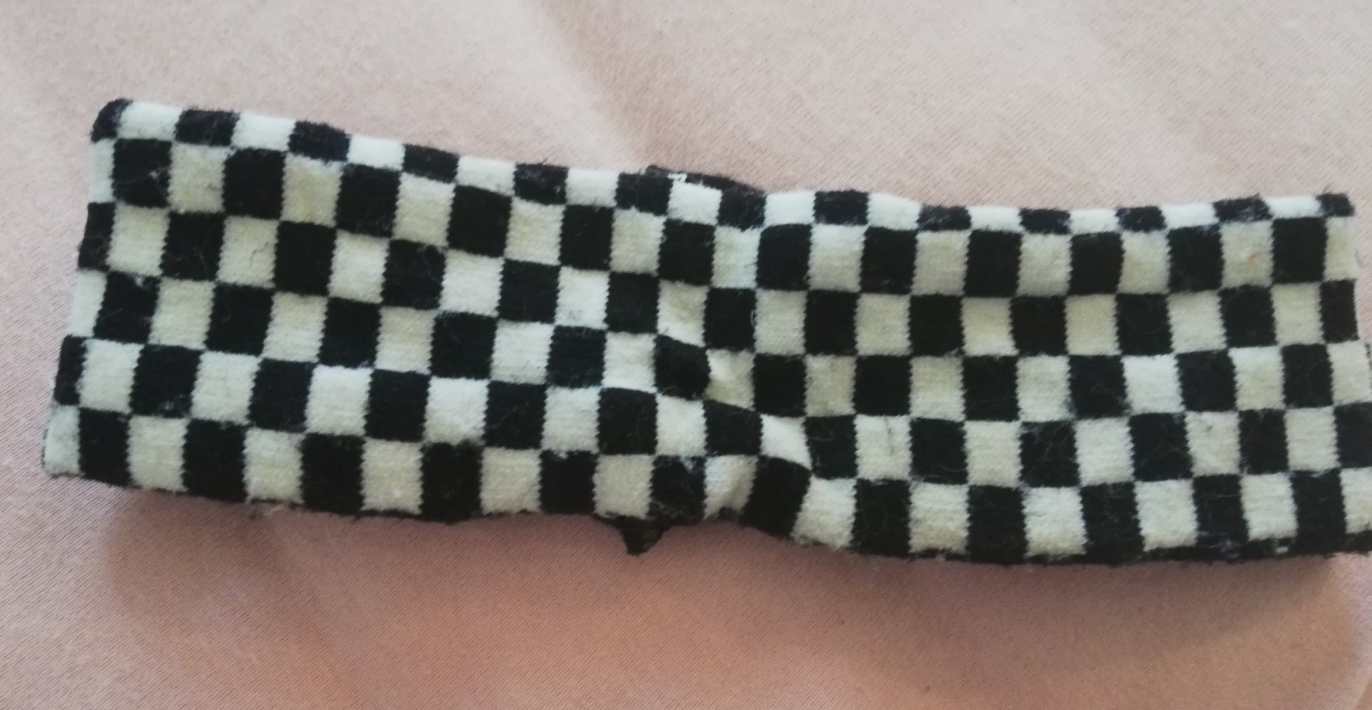 Kariertes breites Haarband, weich und stretchig