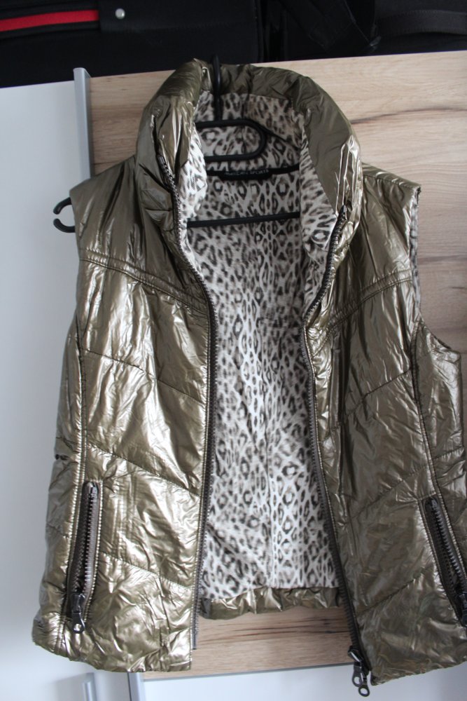 Weste mit Leopardenmuster Innenfutter