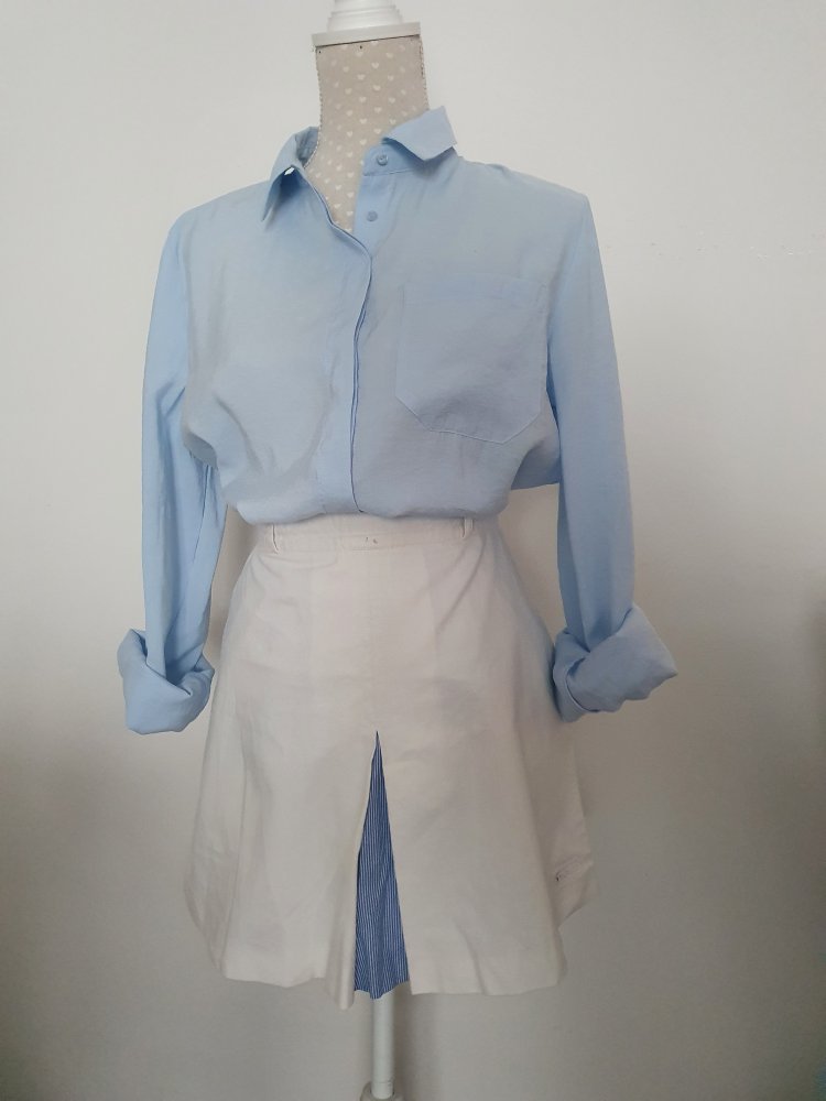 2 vintage Tennisröcke weiß XS S 34 36