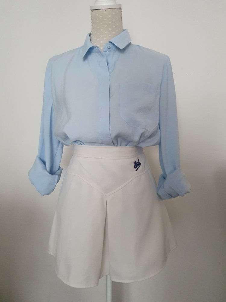 2 vintage Tennisröcke weiß XS S 34 36