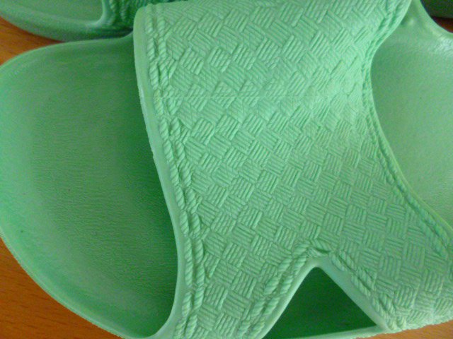 Badeschlappen Saunaschlappen  Pantolette Schwimmbad Terasse Pantina  38/39 Grün