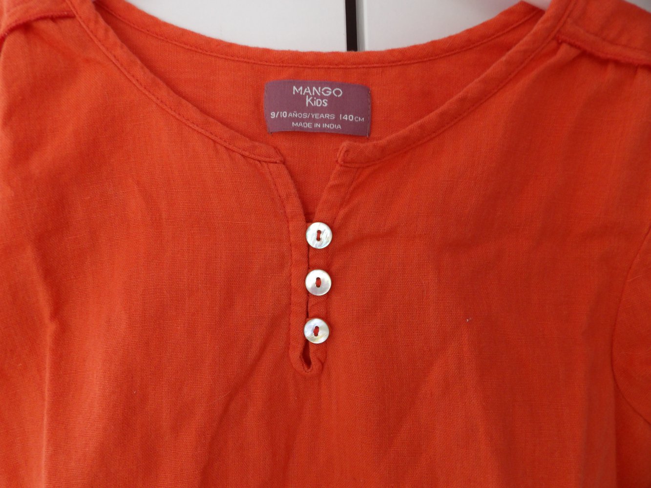 T-Shirt Top Mango Neu Leinen  Gr. 140