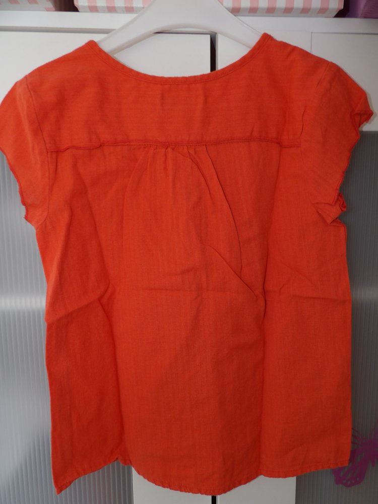 T-Shirt Top Mango Neu Leinen  Gr. 140