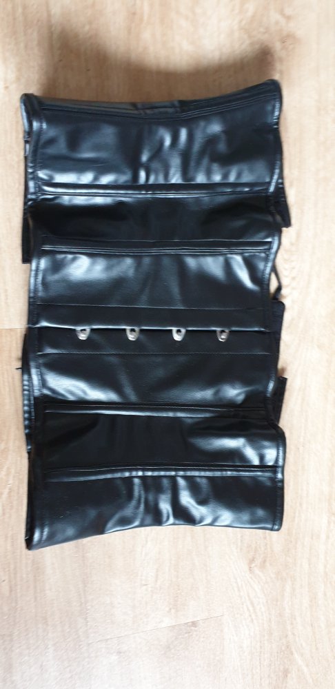 Kunstleder Korsett Gr. 42 schwarz matt